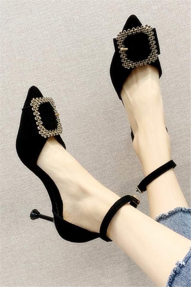 直播专用链接平跟单鞋细跟黑色性感高质感穿搭高街穿搭