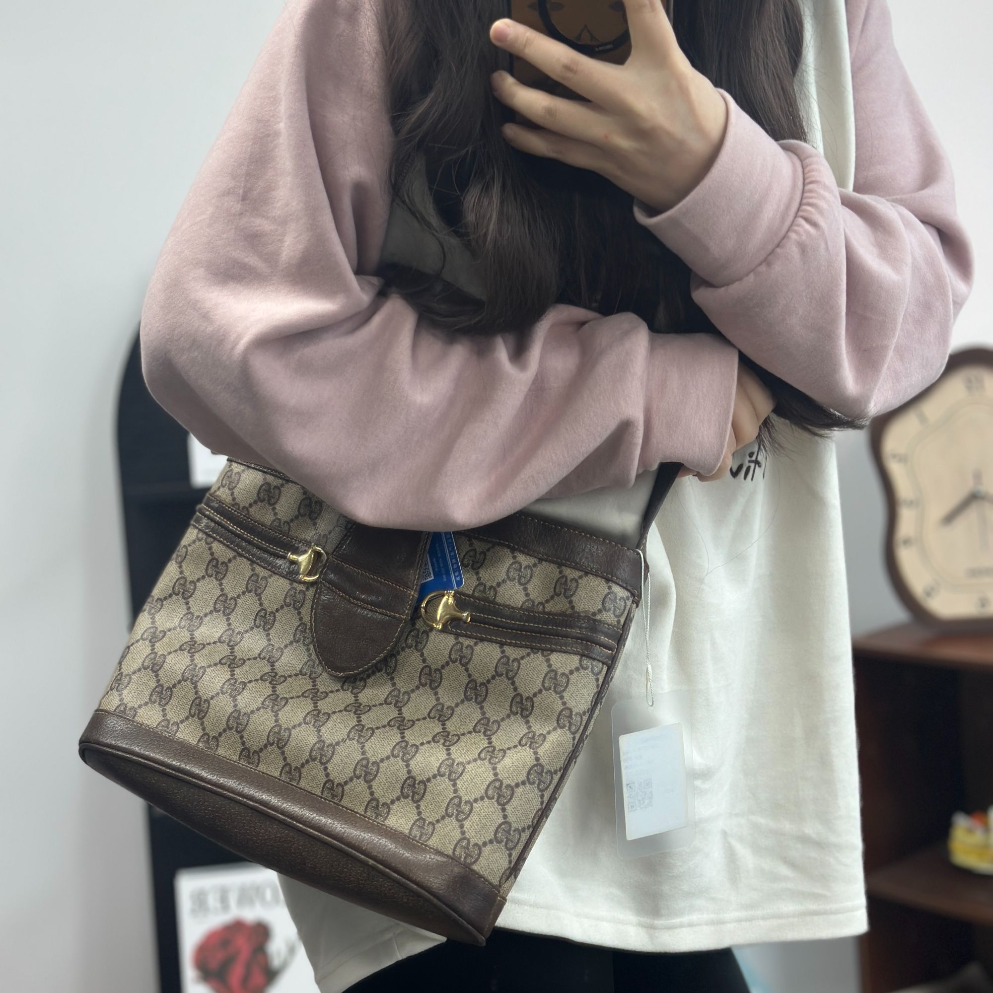 95新 GUCCI/古驰 老花单肩包/r96