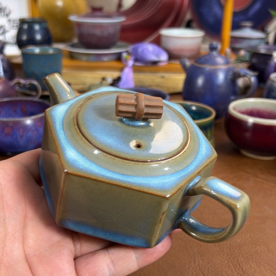 瓷摆件神垕钧瓷原矿釉清货18