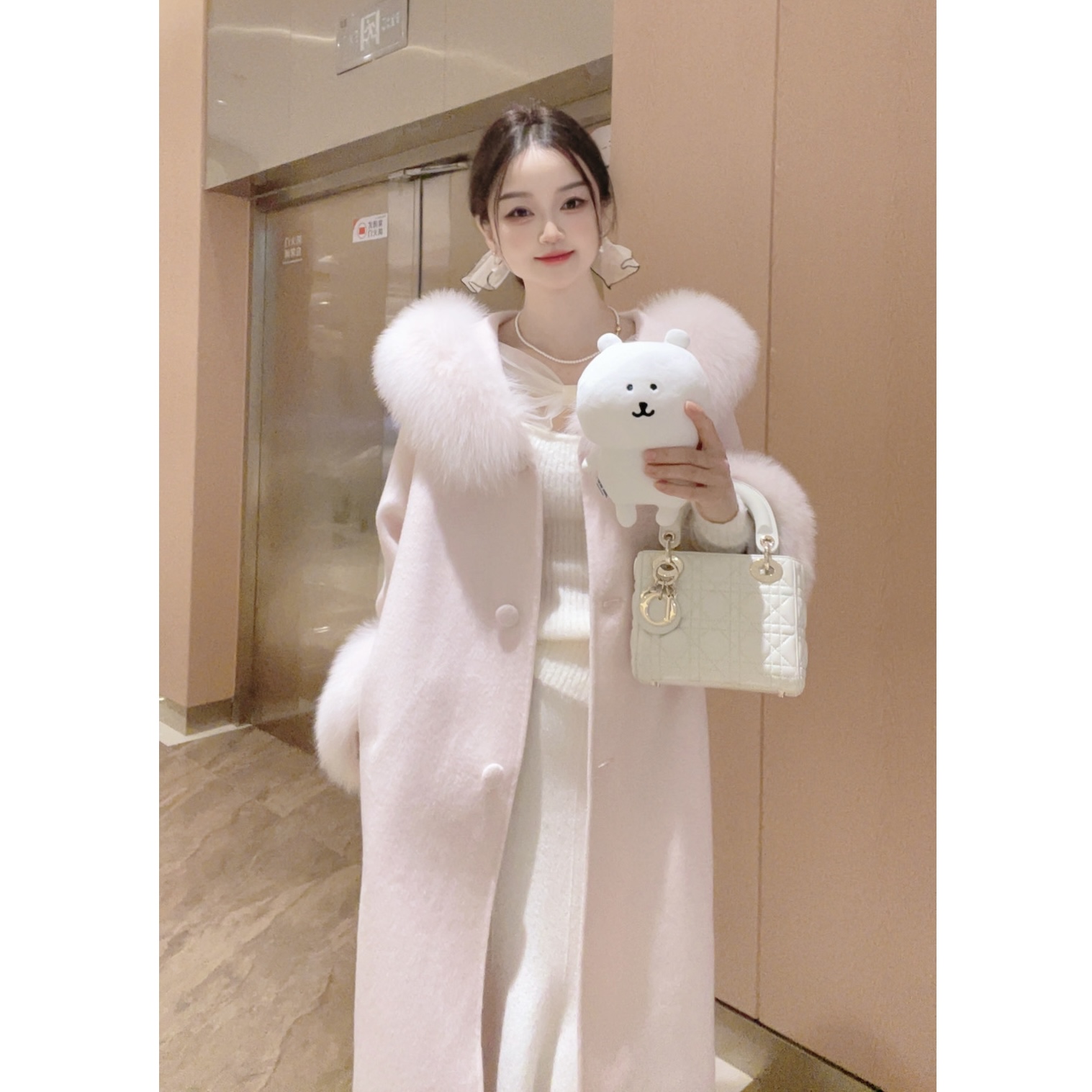 【朝朝暮暮】2025秋冬新款双面羊毛大衣显瘦高级轻奢