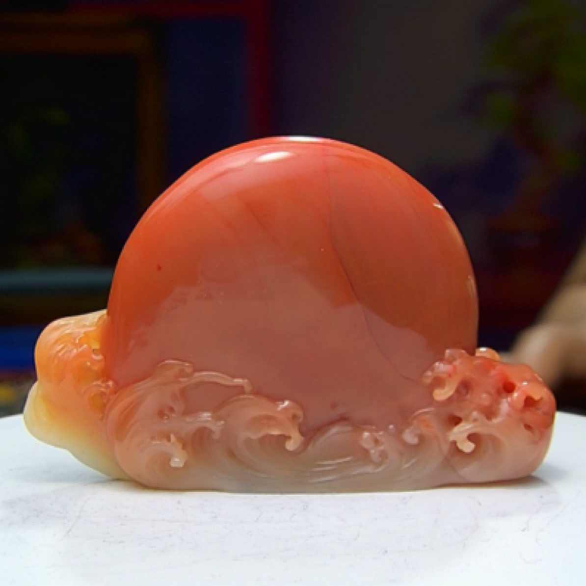 寿山石，旭日东升