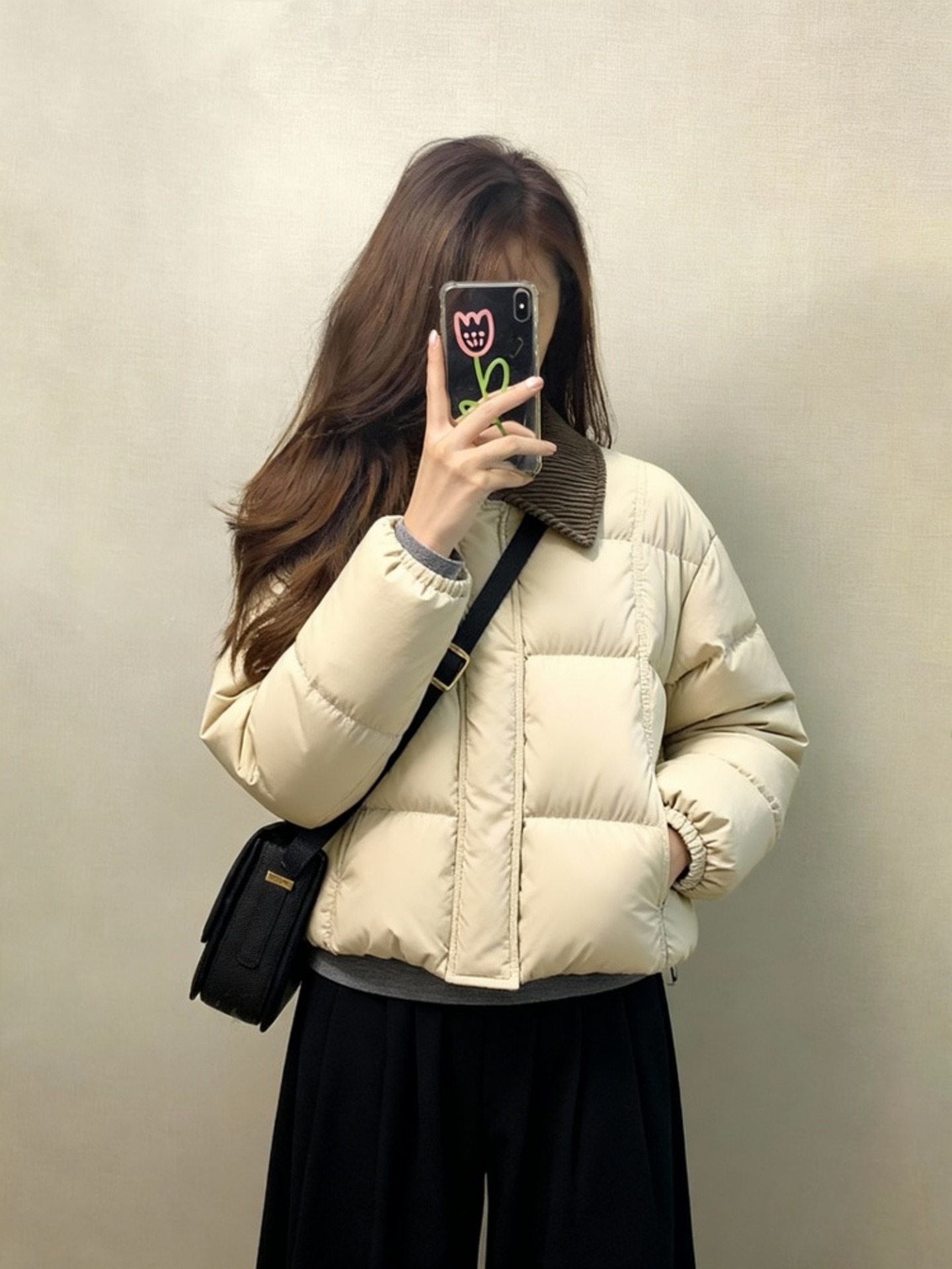 2025巨好看的翻领羽绒服短款女冬小个子洋气独特别致小棉袄厚外套