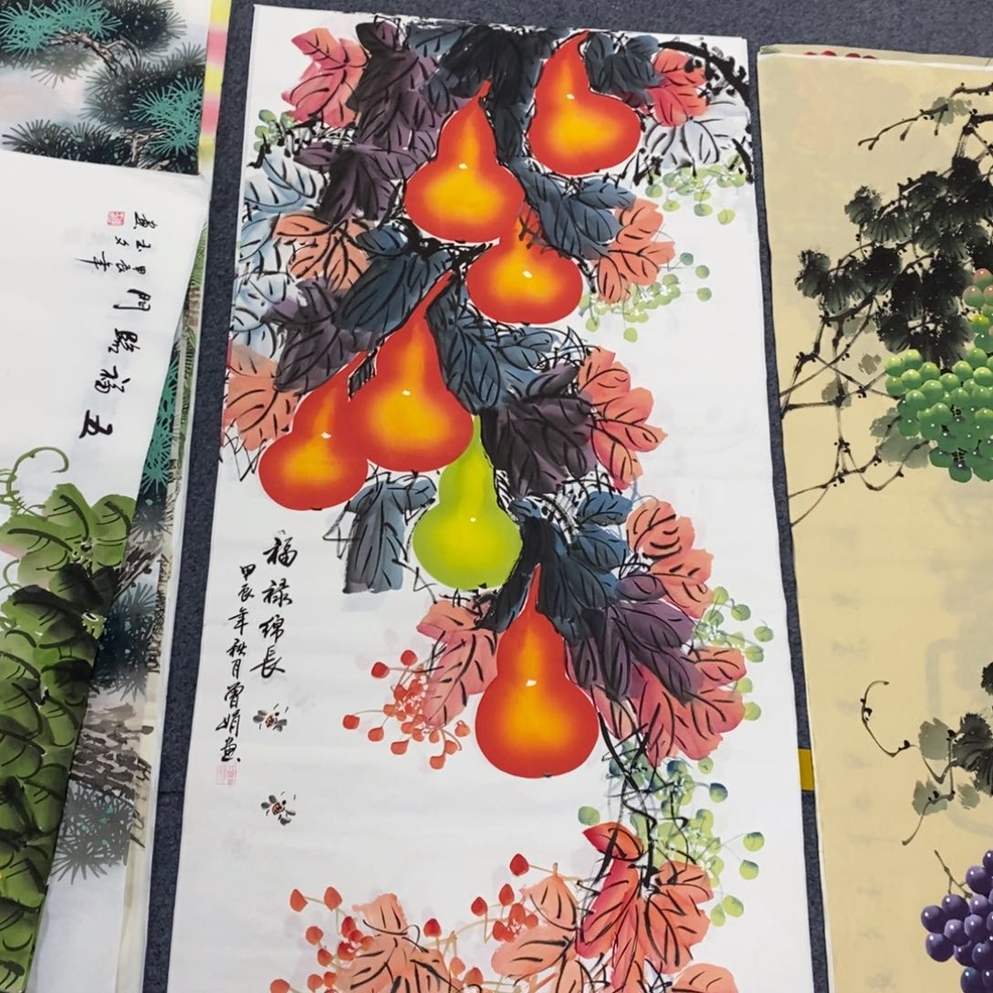 国画尺寸140✖️70四尺纯手绘