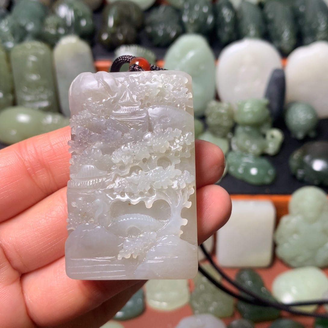 和田玉颈饰未镶嵌挂件44