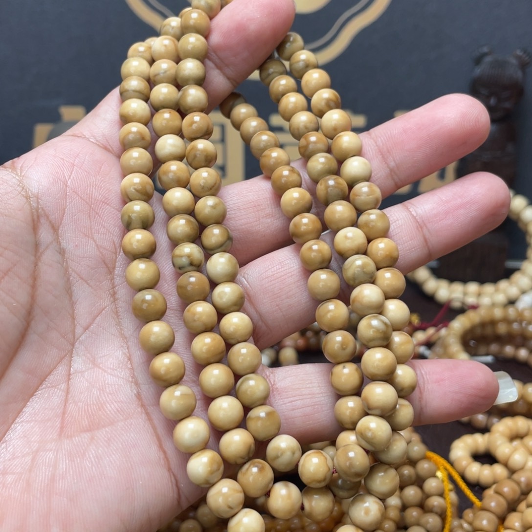 卡***力龙眼菩提吊坠龙脊菩提8圆珠长串老料妖花无科技