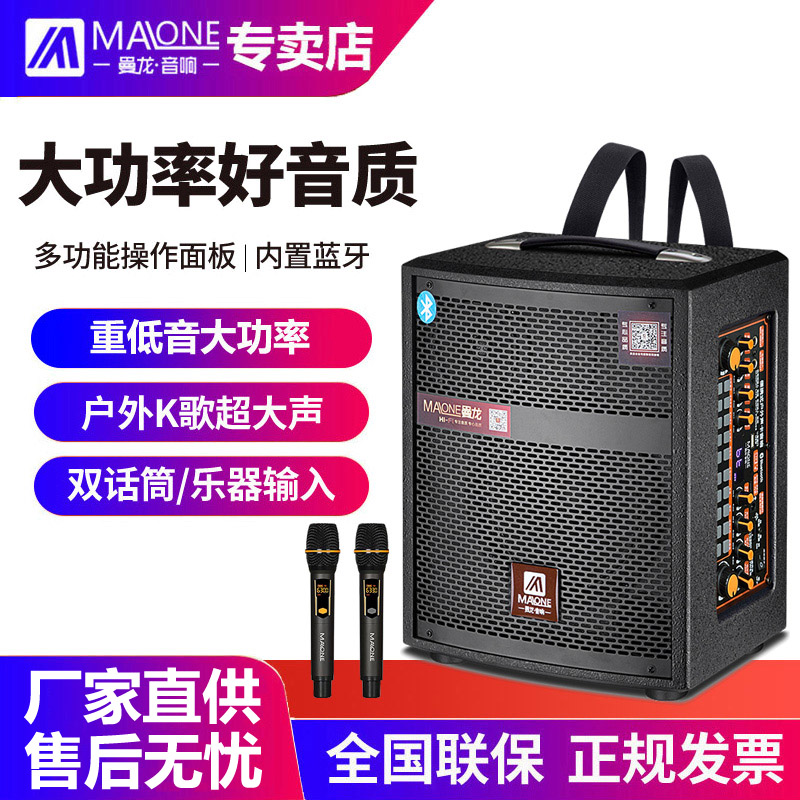 曼龙户外音响唱歌乐队吉他电子琴网红蓝牙输入演出背带广场舞音箱