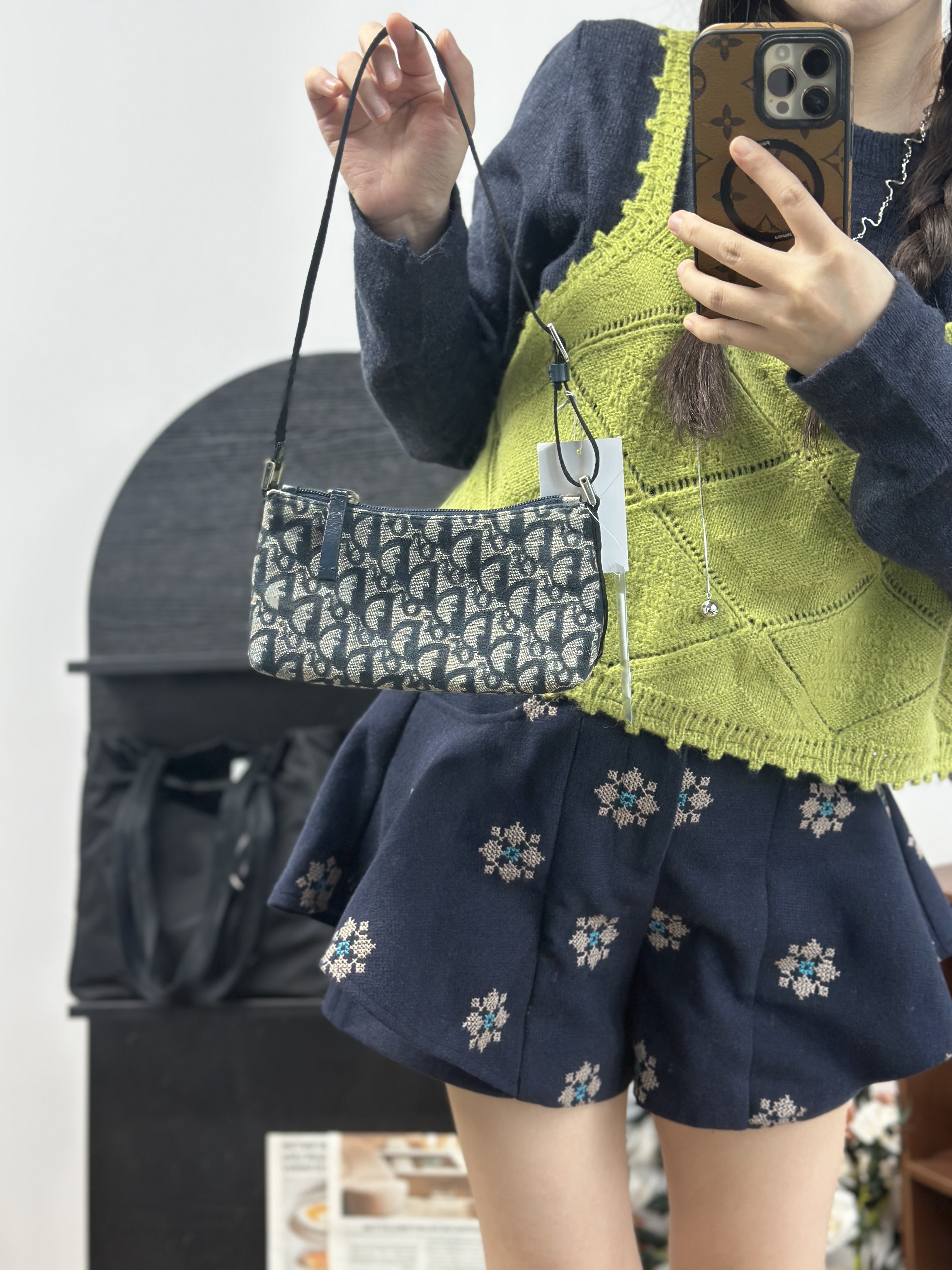 95新 DIOR/迪奥 复古风斜挎包/sk845