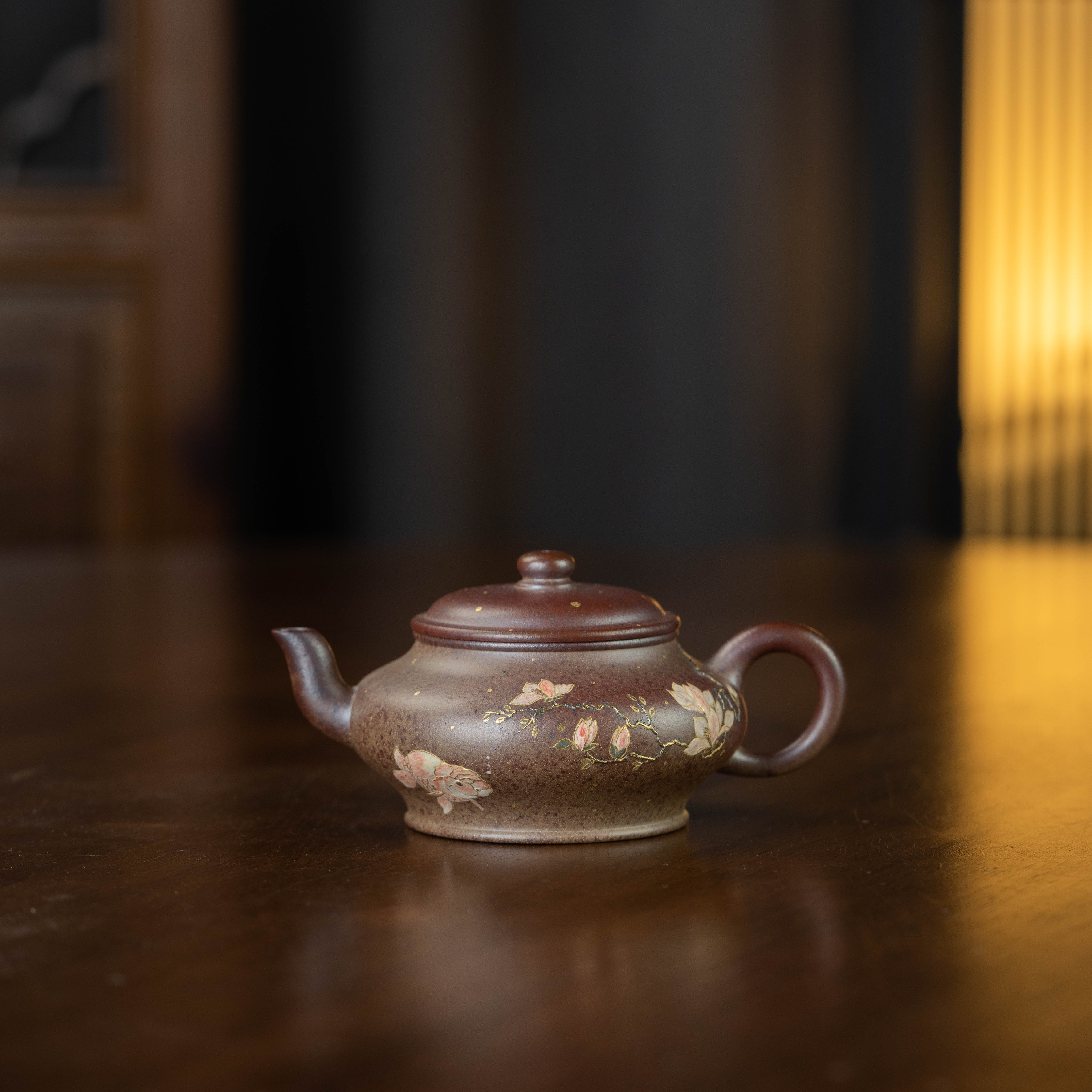 【玉呈窑】景舟虚扁 周华强制 柴烧 140cc 家用紫砂壶