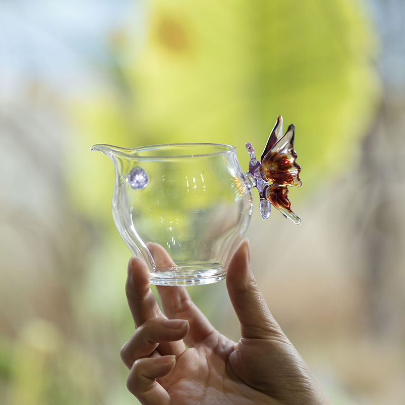 JYBL0072 晶焱-蝴蝶公道梦幻玻璃公道杯