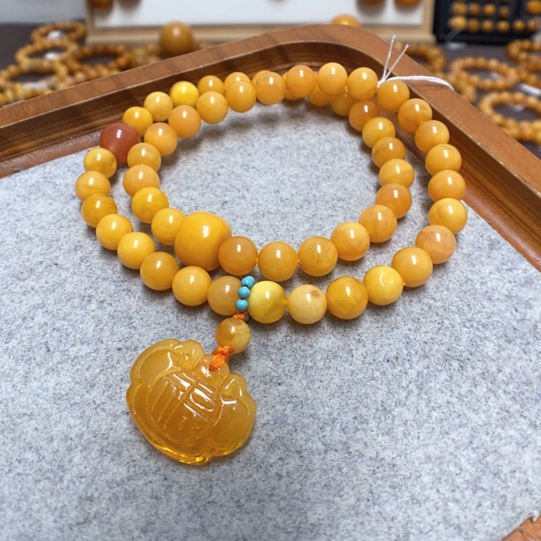 蜜蜡手串未镶嵌蜜蜡