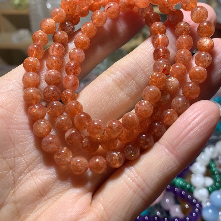 石英石非金属6mm三圈手链