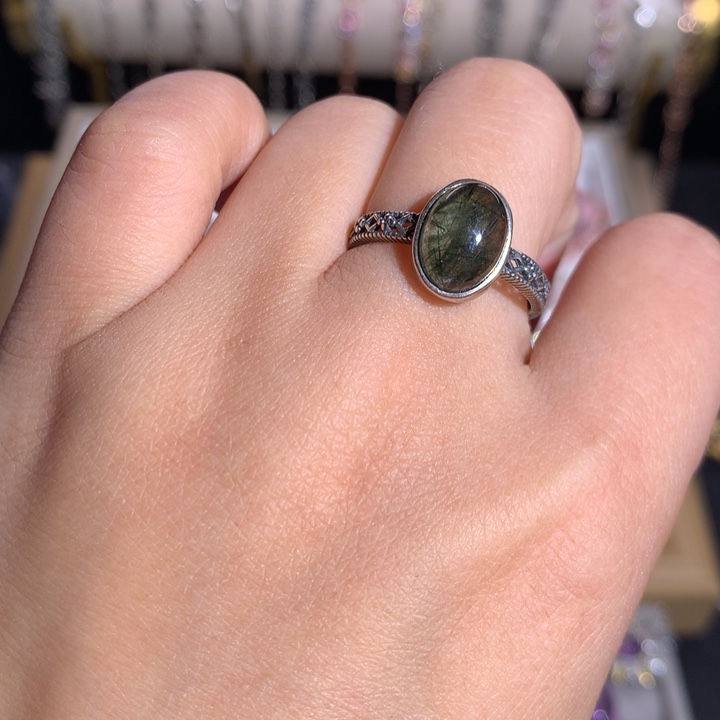 【闪购商品】水晶戒指银S925镶嵌戒指