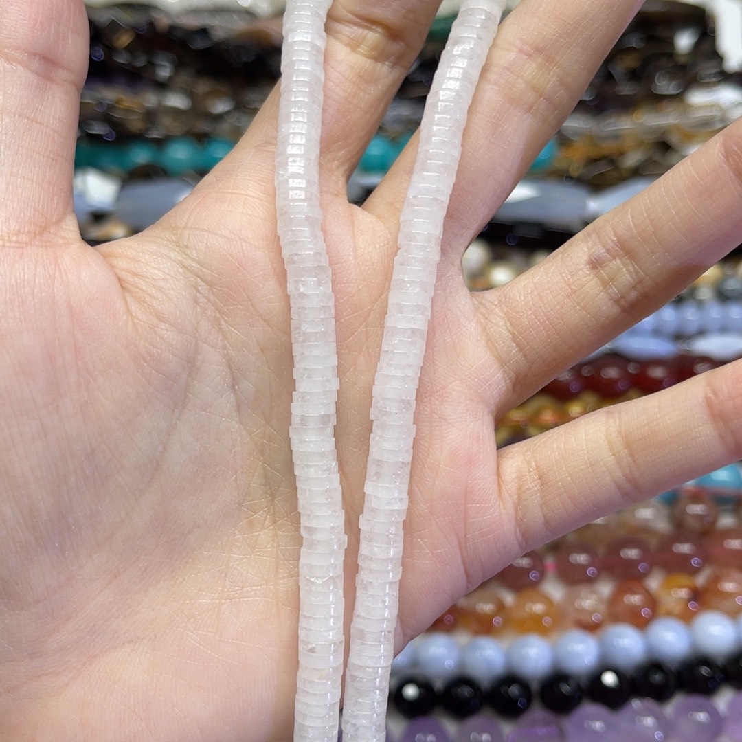 水晶未镶嵌颈饰天然白水晶卡6长条38厘米