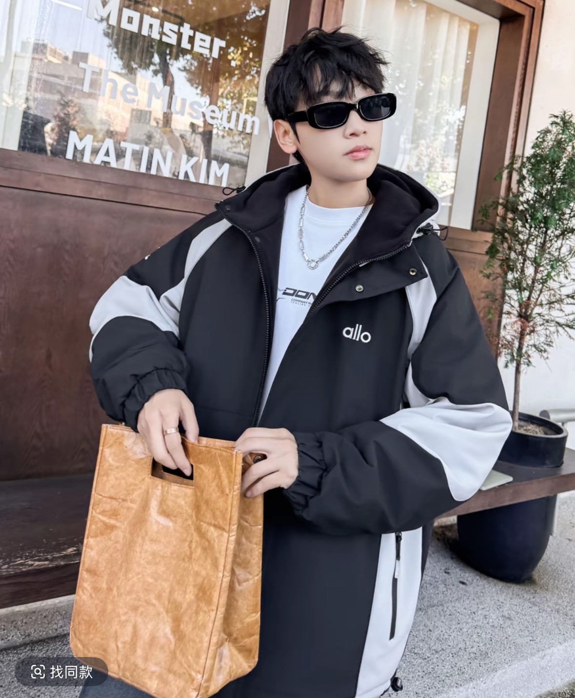 【25778】青少年潮牌棉服冲锋衣外套加厚