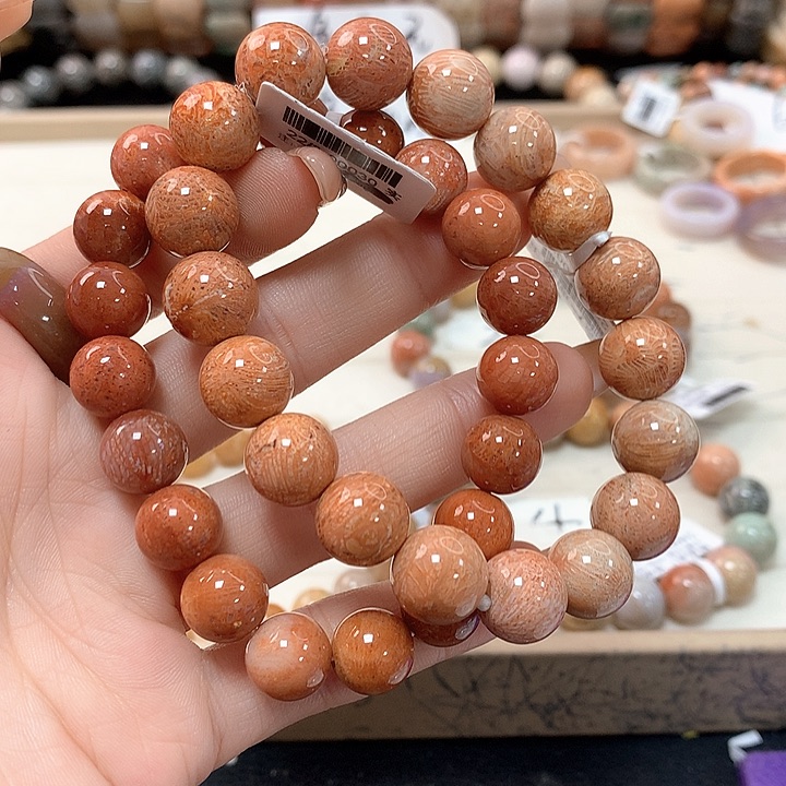 硅化珊瑚（珊瑚玉）手链未镶嵌神**大688