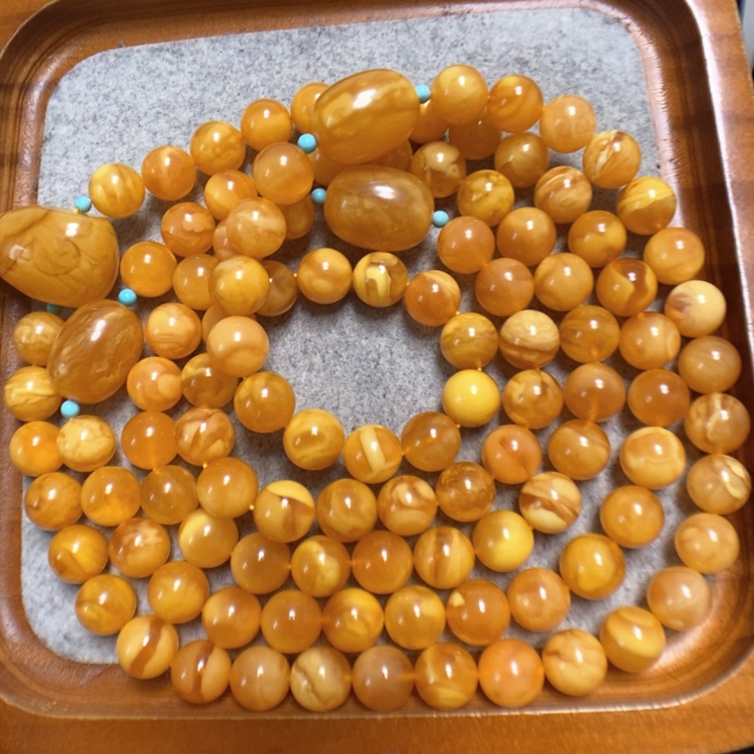 蜜蜡项链未镶嵌蜜蜡108