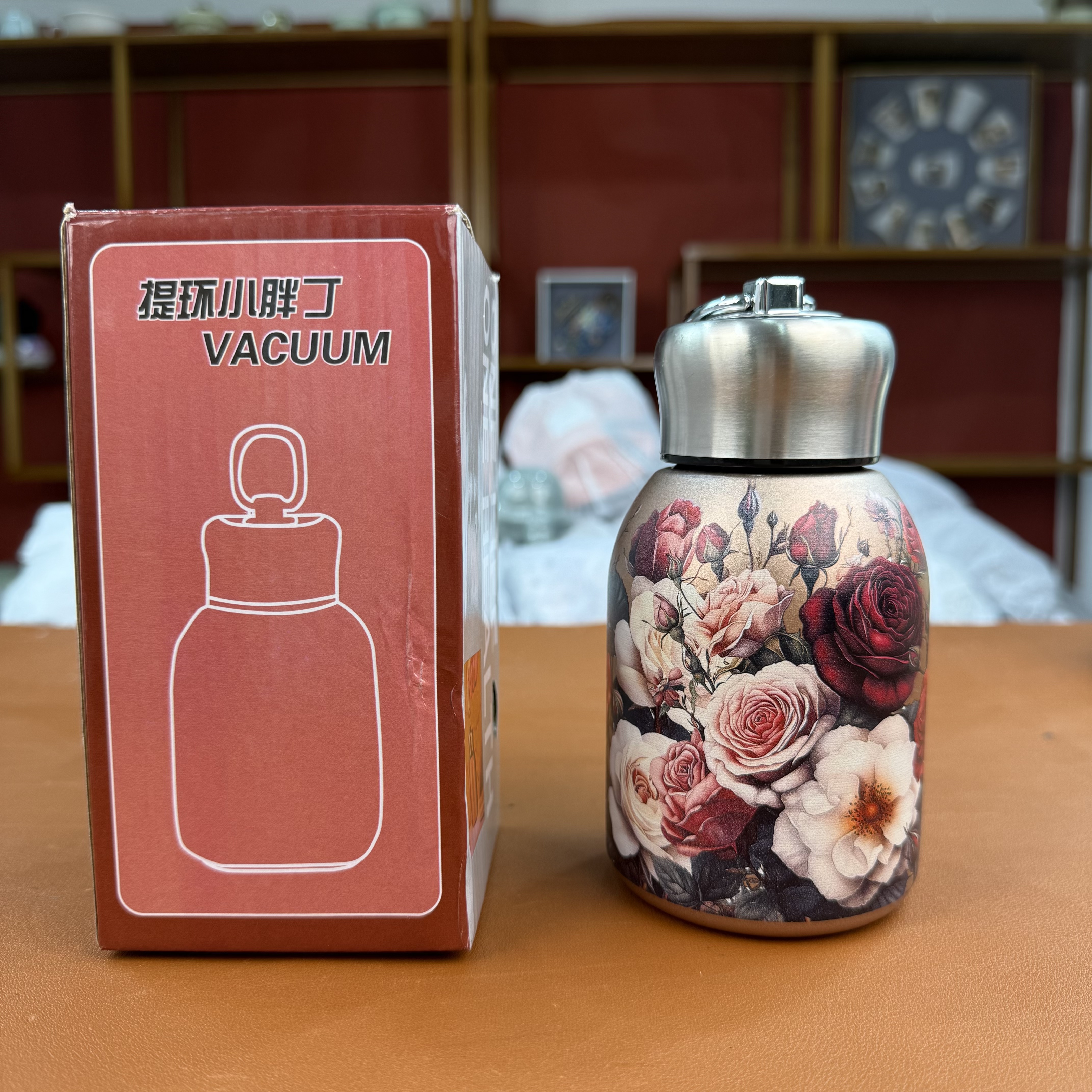 牡丹花保温杯@@YS667