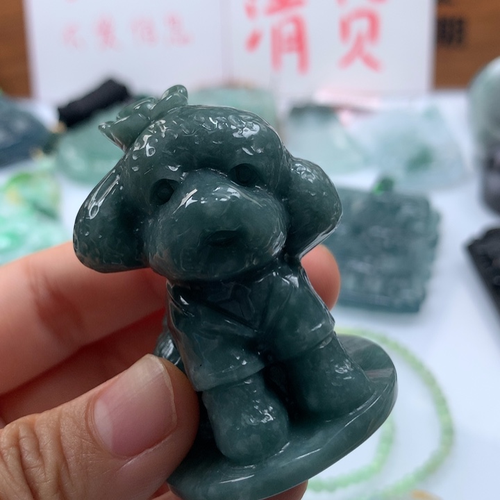 翡翠颈饰未镶嵌保真天然A货翡翠