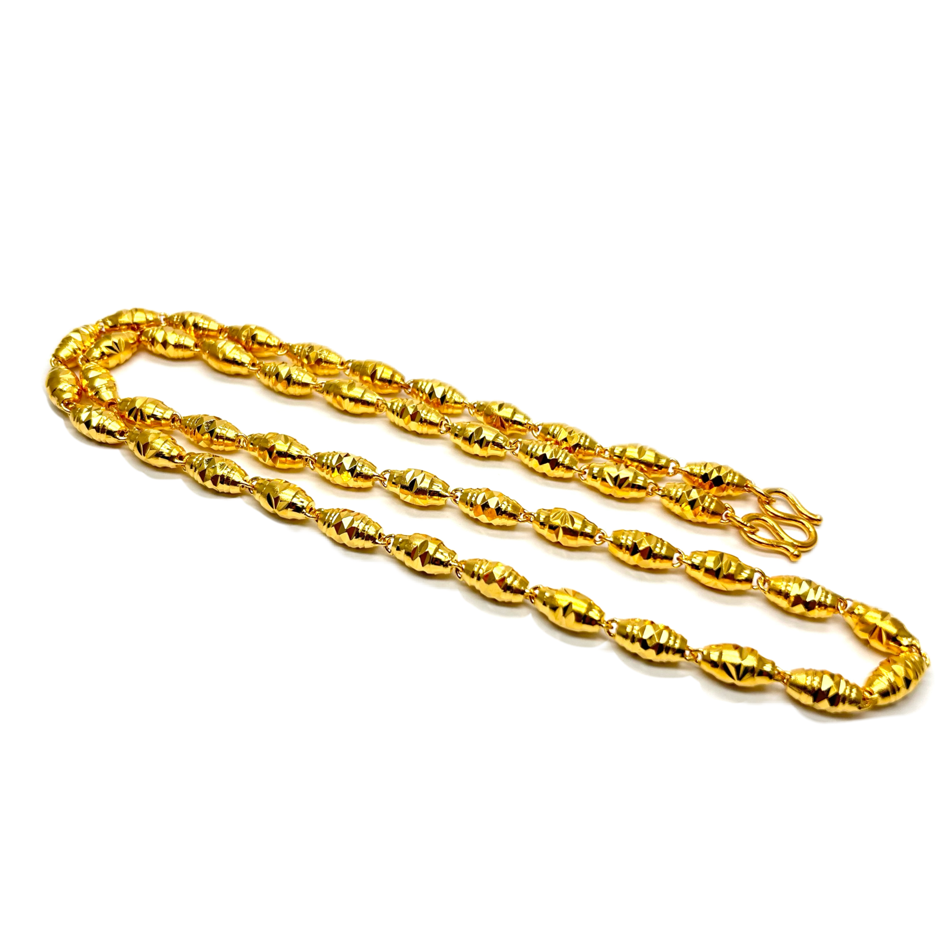 吊坠足银 【甄选】车花橄榄项链