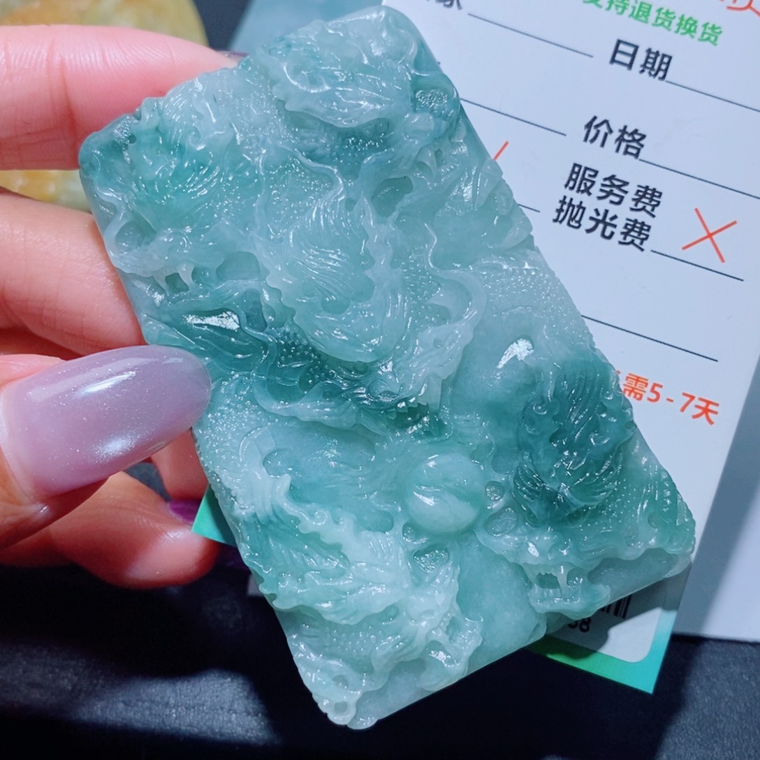 定制翡翠未镶嵌定制毛货翡翠挂件