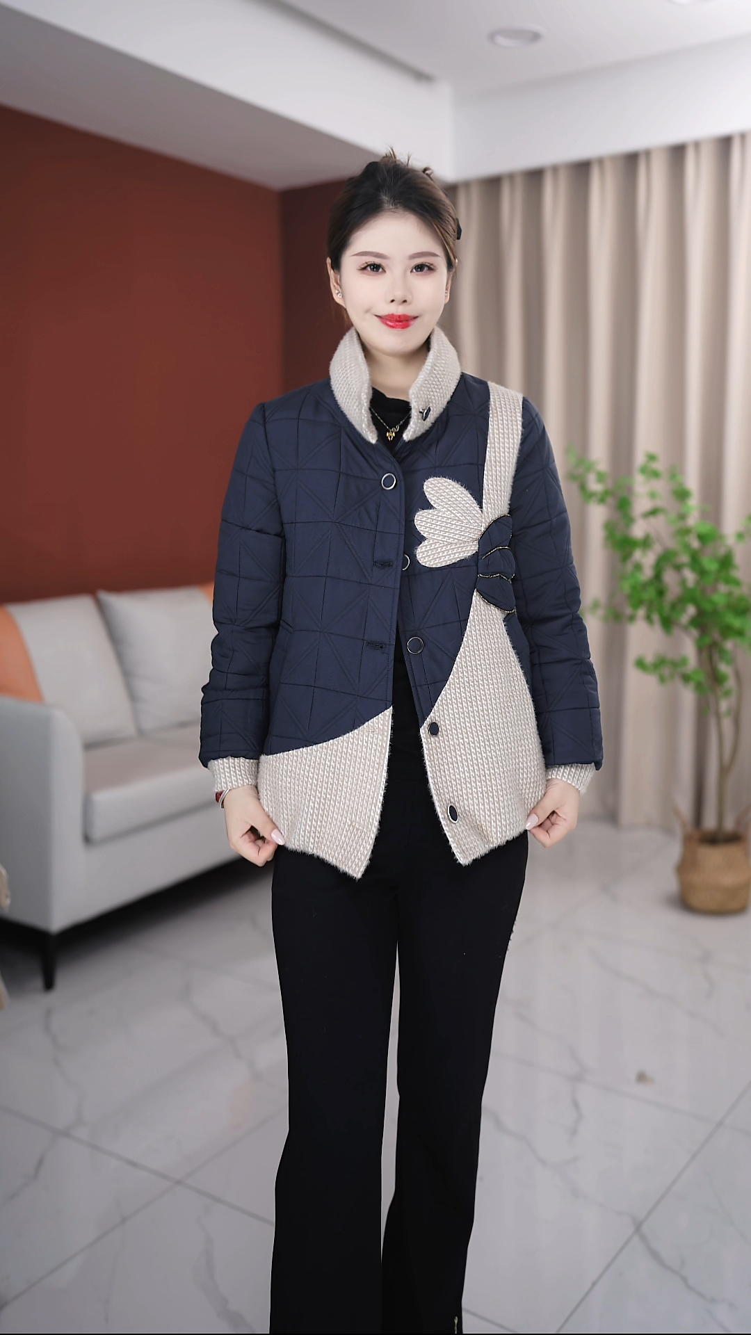 603新款时尚气质宽松显瘦个性大码羽绒服