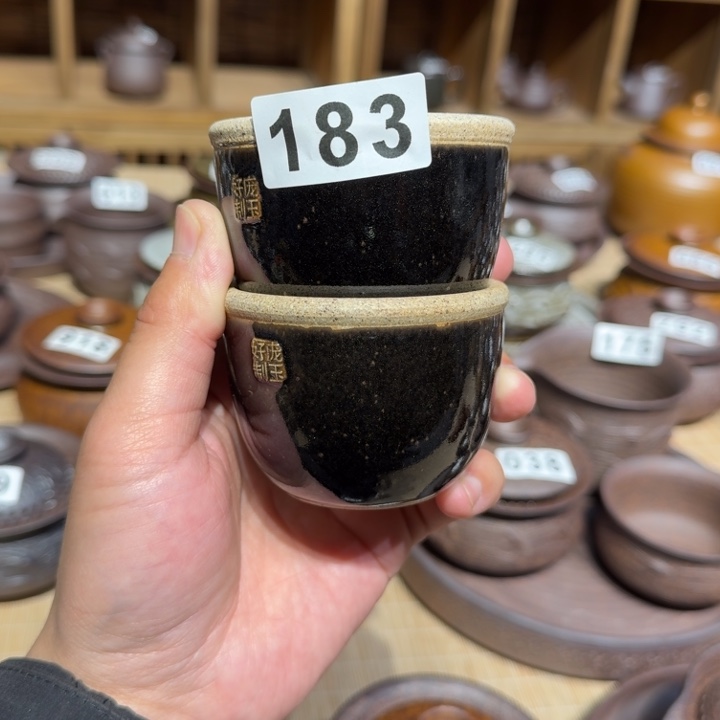 杯粗瓷茶具素胎无釉