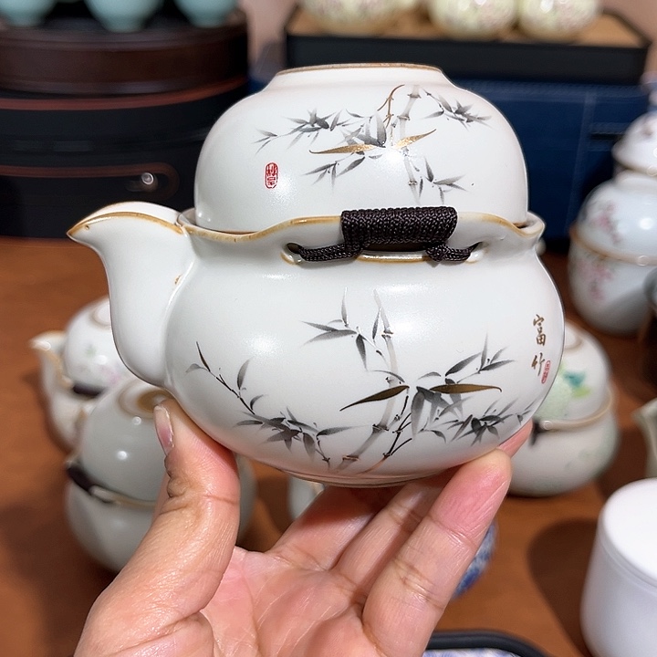 竹子手抓壶一壶一杯