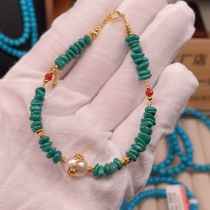 绿松石银S925镶嵌珠宝奇石