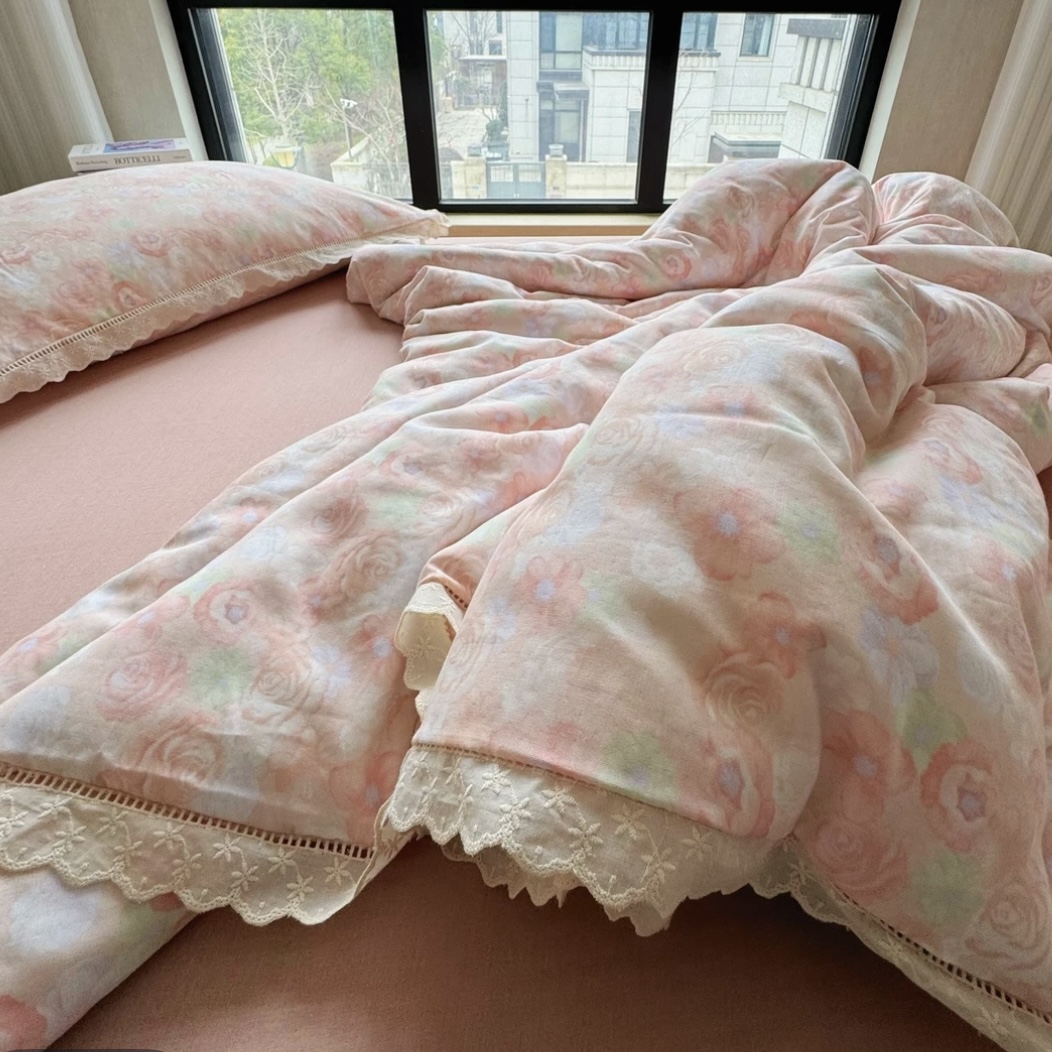 【十里桃花纯棉夏凉被】200*230四季柔软透气纯棉夏凉春秋被