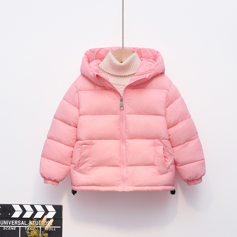 新款亲子棉服韩版加厚休闲风轻薄连帽秋冬保暖外套马卡龙色系