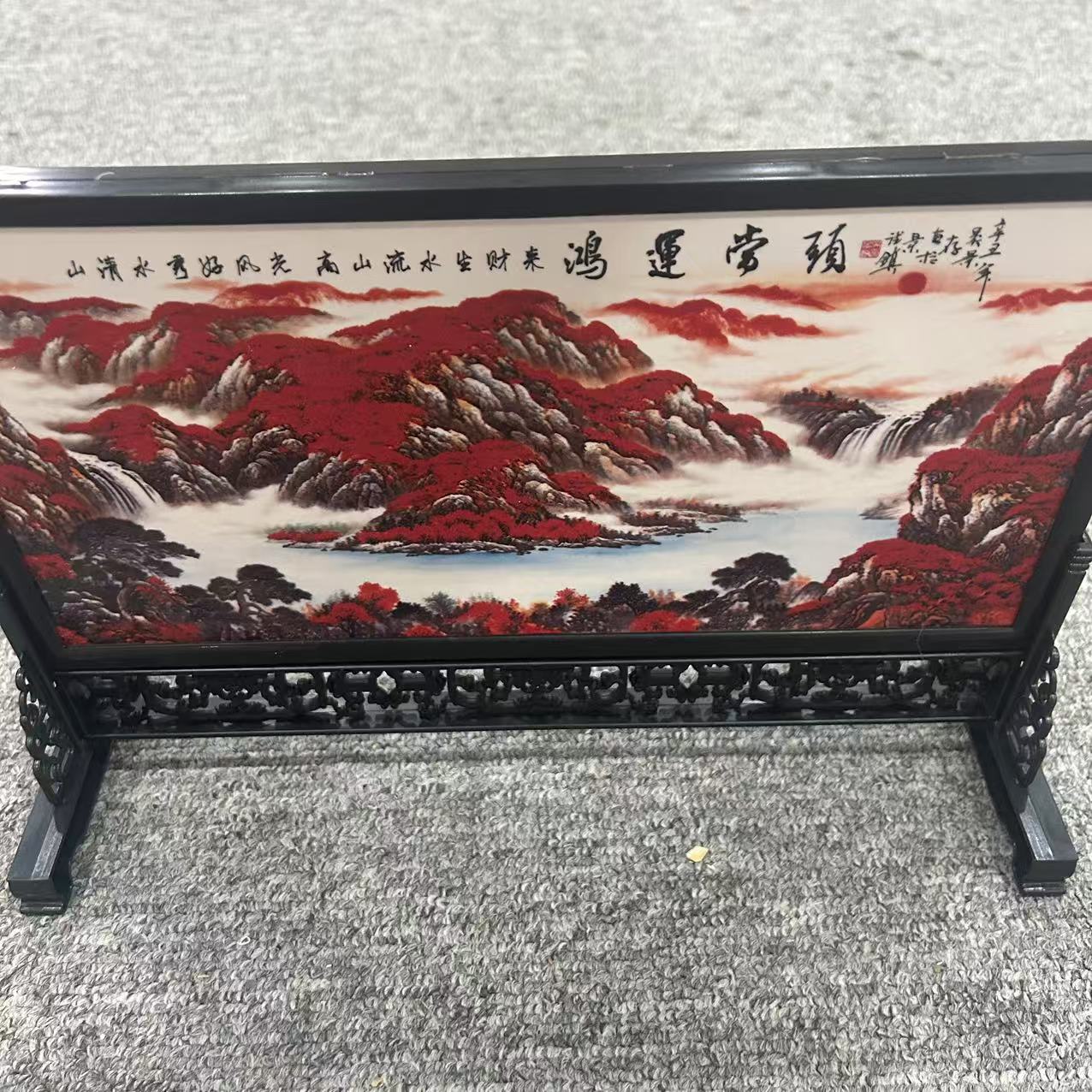 XG00115/鸿运当头瓷板画