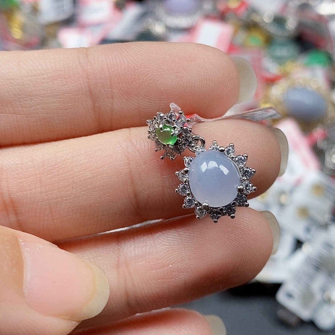 翡翠银S925镶嵌戒指