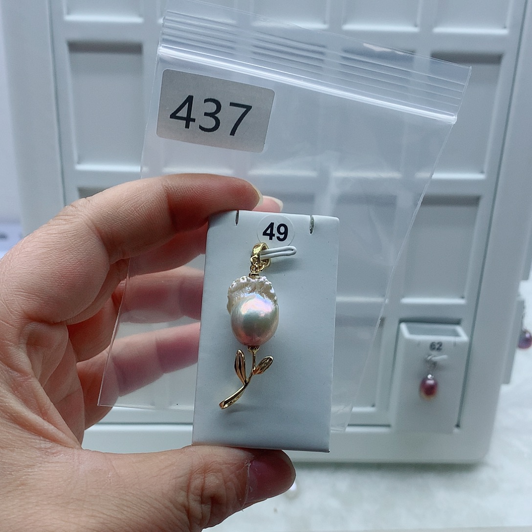 吊坠(不含链)淡水珍珠合金