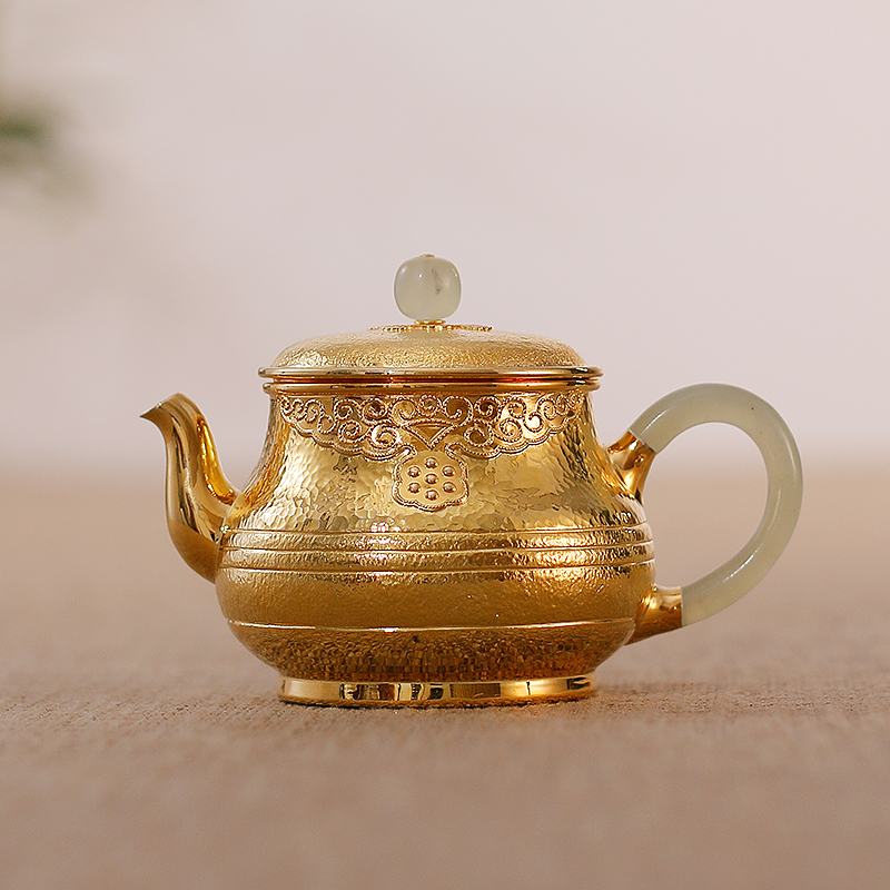 【达观紫器】银歌工坊 金昭玉粹泡茶壶 XHJ142