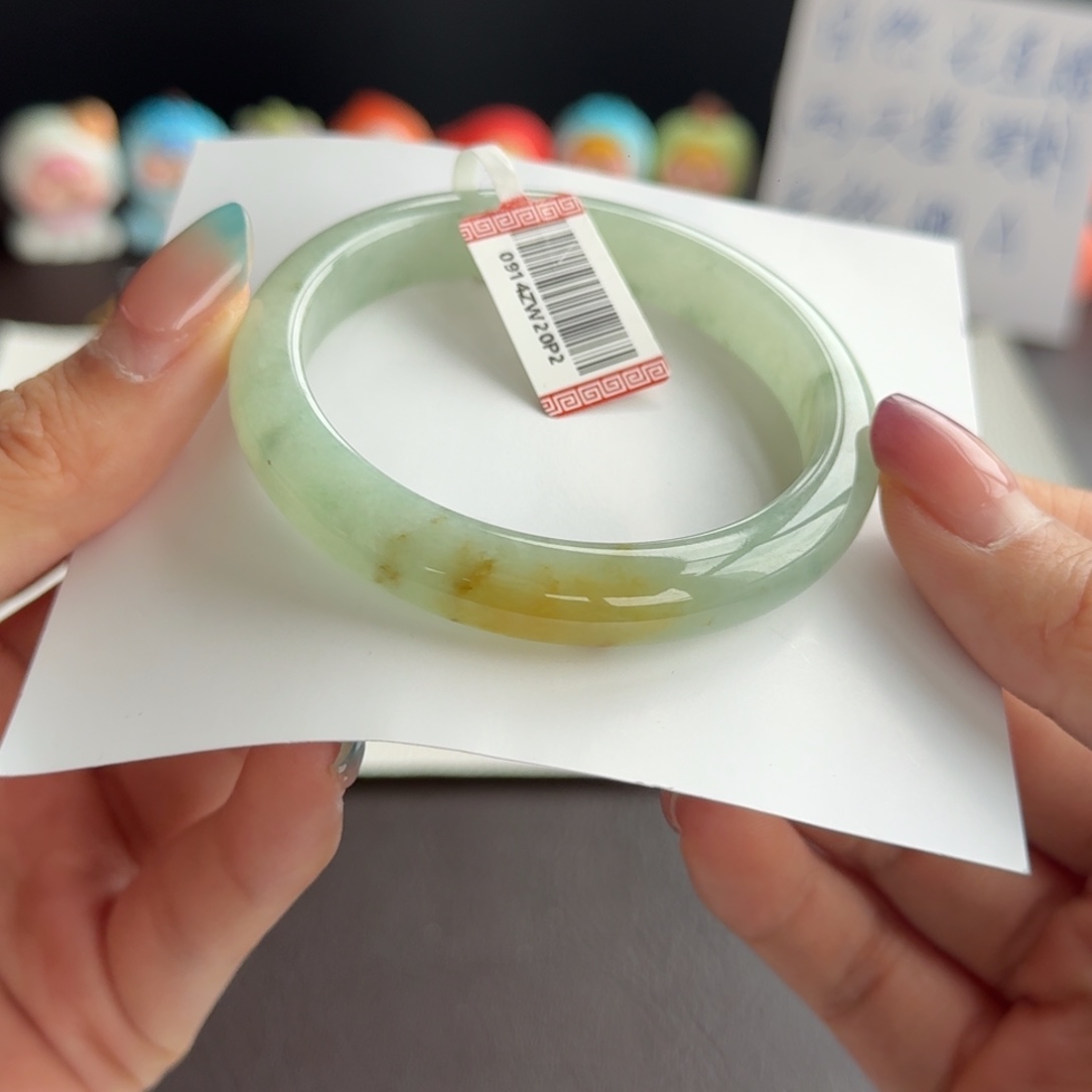 翡翠未镶嵌手镯17号 53.1