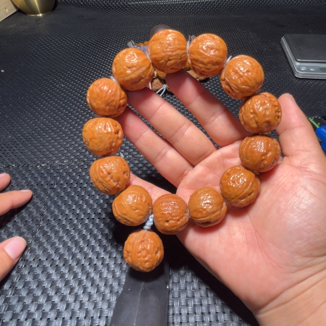 吊坠文玩核桃正圆金豆21➕