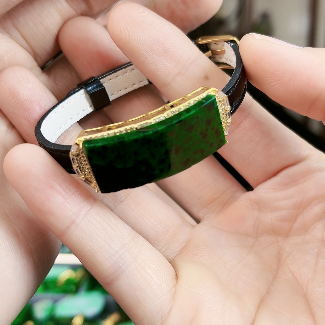 翡翠手链银S925镶嵌手链