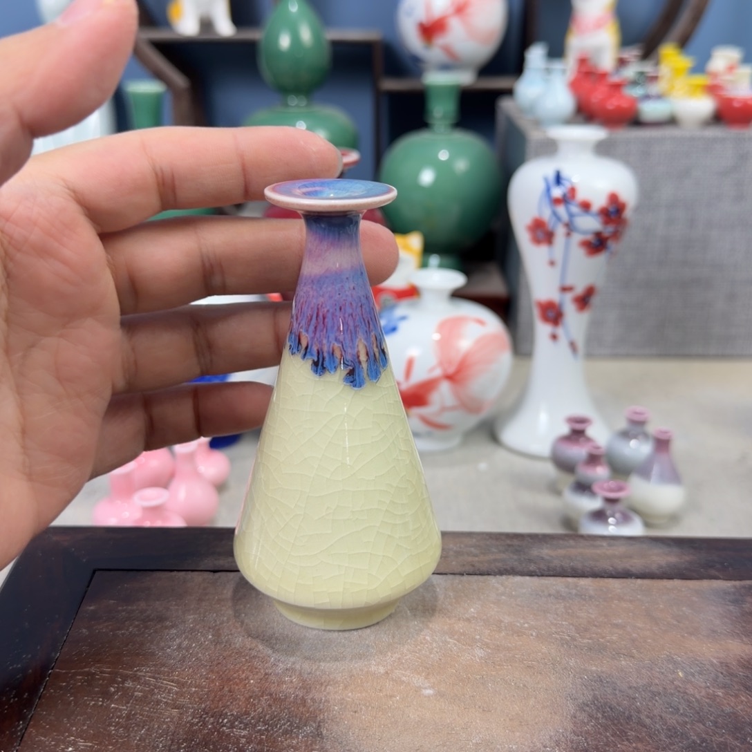 陶瓷手工小花器摆件