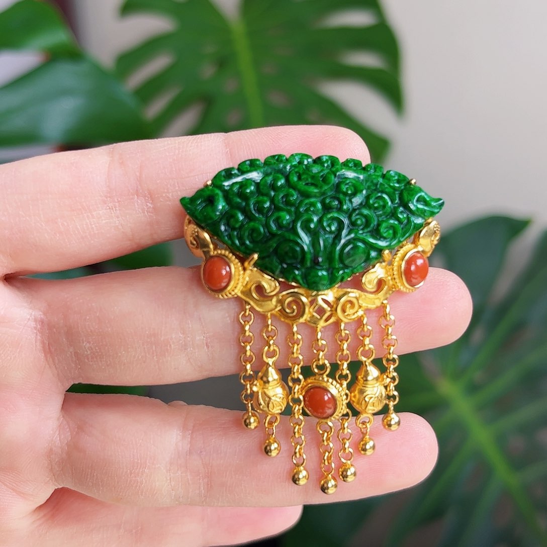 【闪购商品】翡翠戒指银S925镀金镶嵌 福利