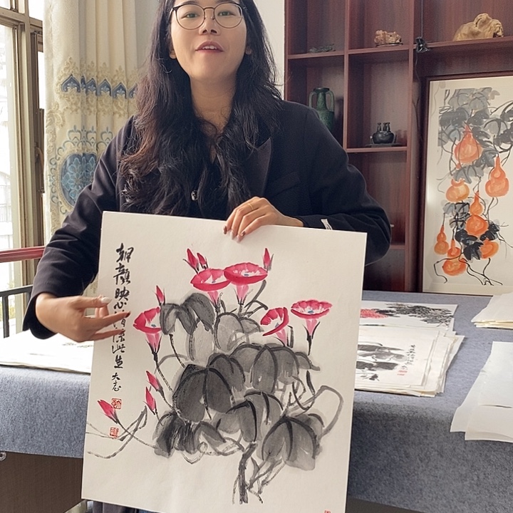 国画纯手绘写意画作50*50