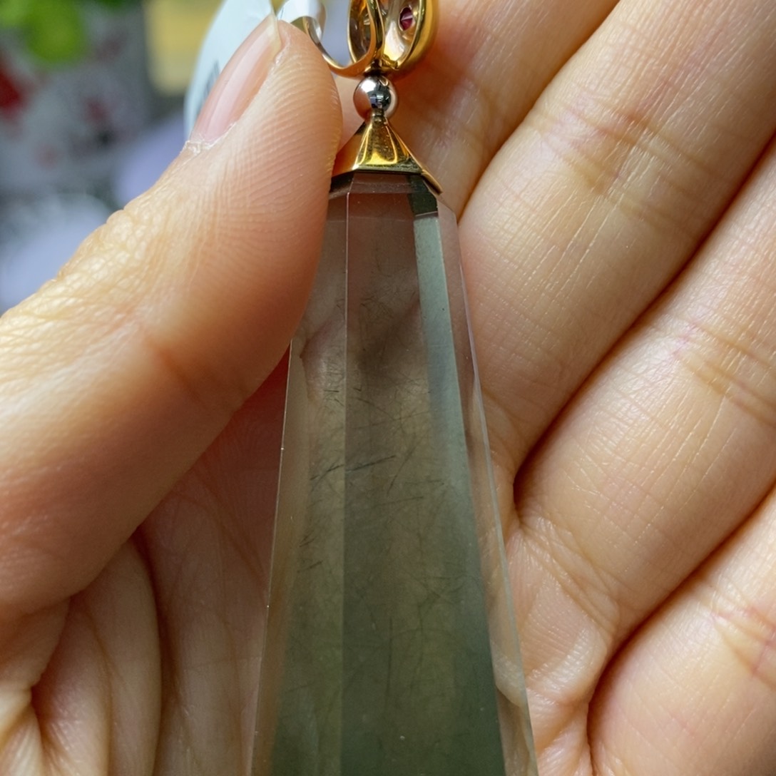 水晶吊坠18K金镶嵌吊坠Jp35272飞飞