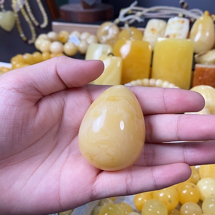 琥珀未镶嵌裸石水滴