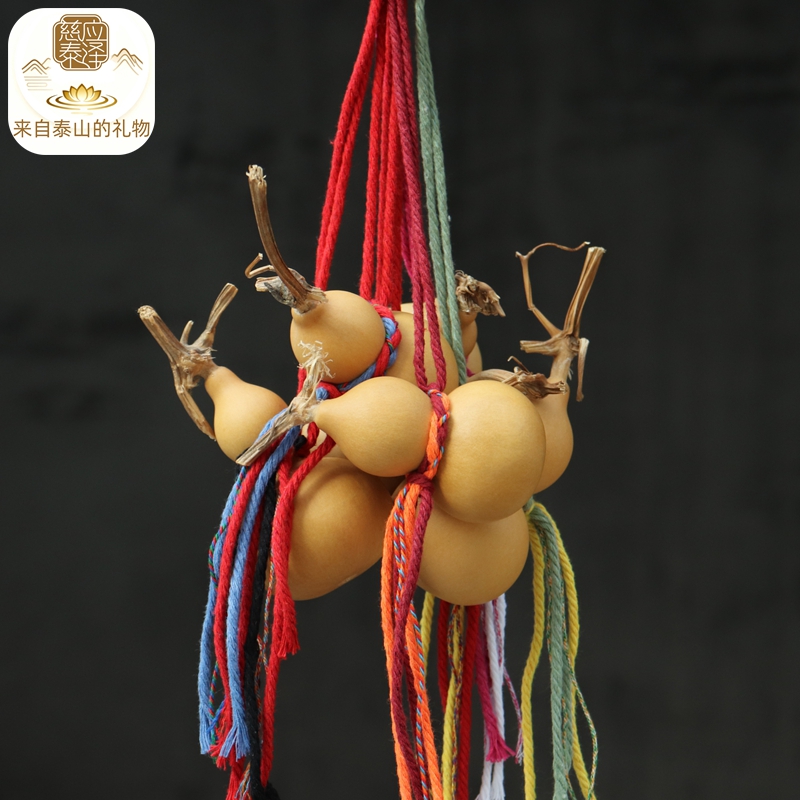 【一物一拍】慈应泰泽彩绳编织天然葫芦包包挂饰创意编织葫芦挂件