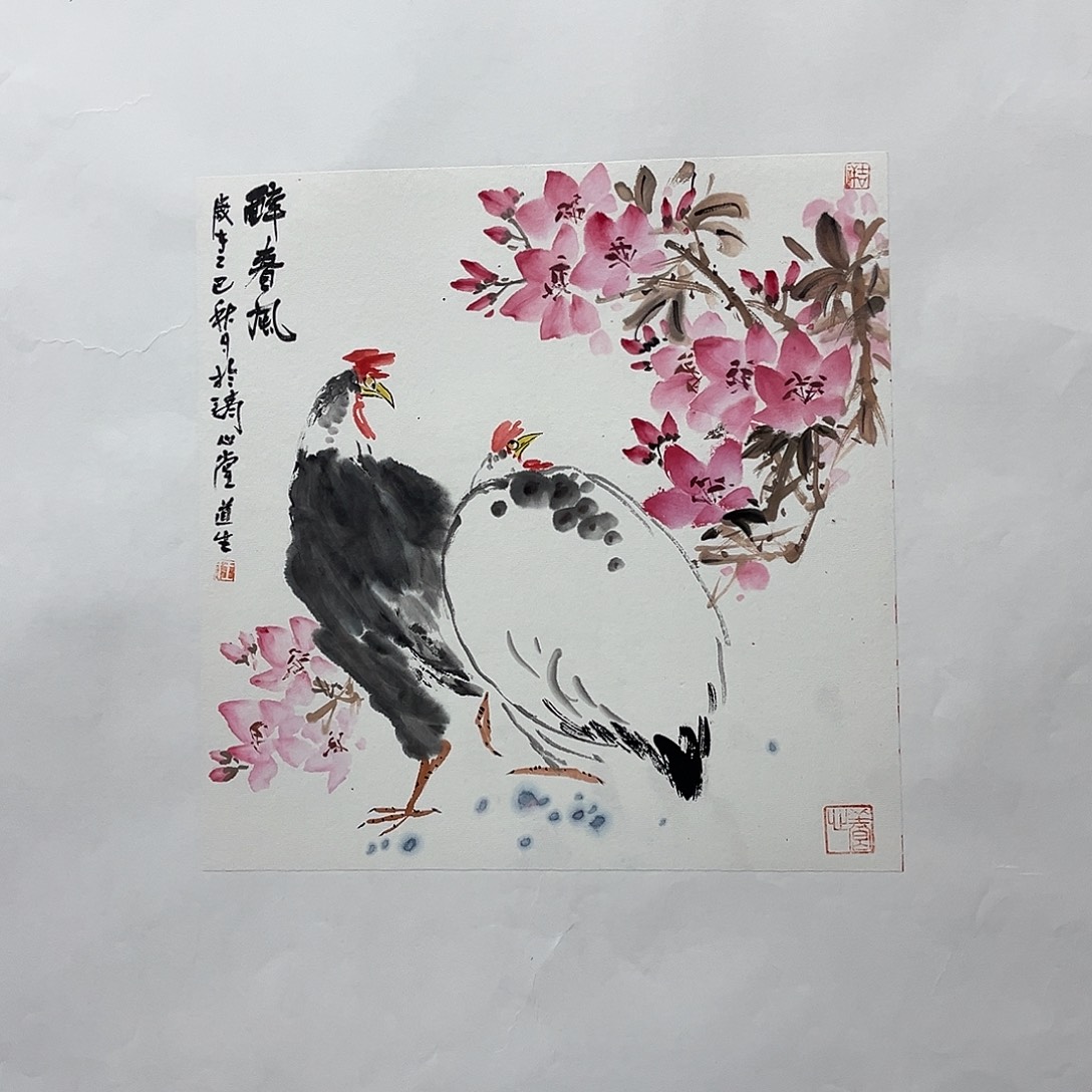 国画艺术家真人手绘