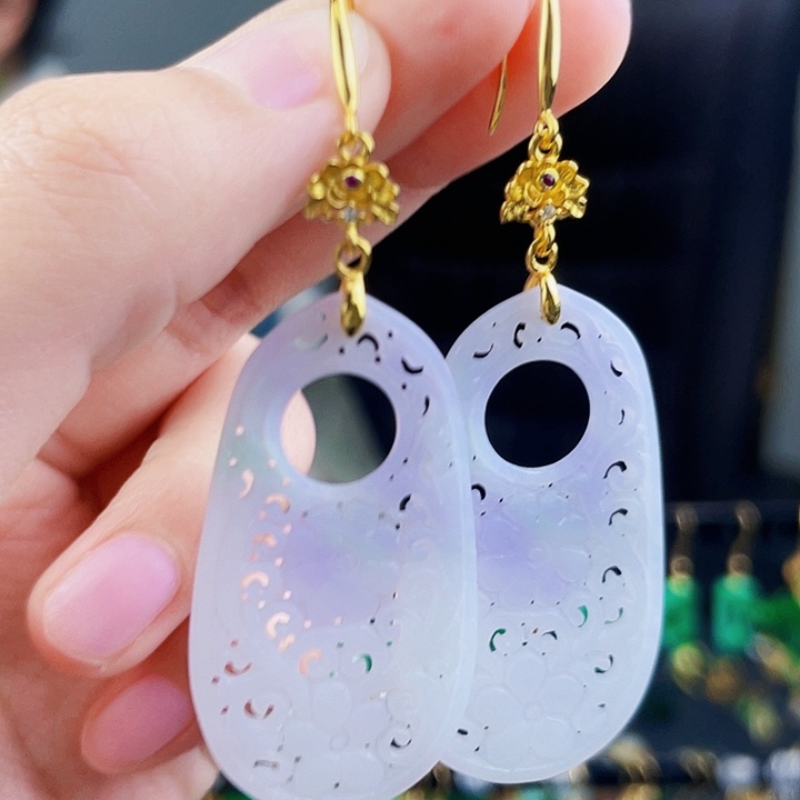 翡翠耳饰未镶嵌饰品