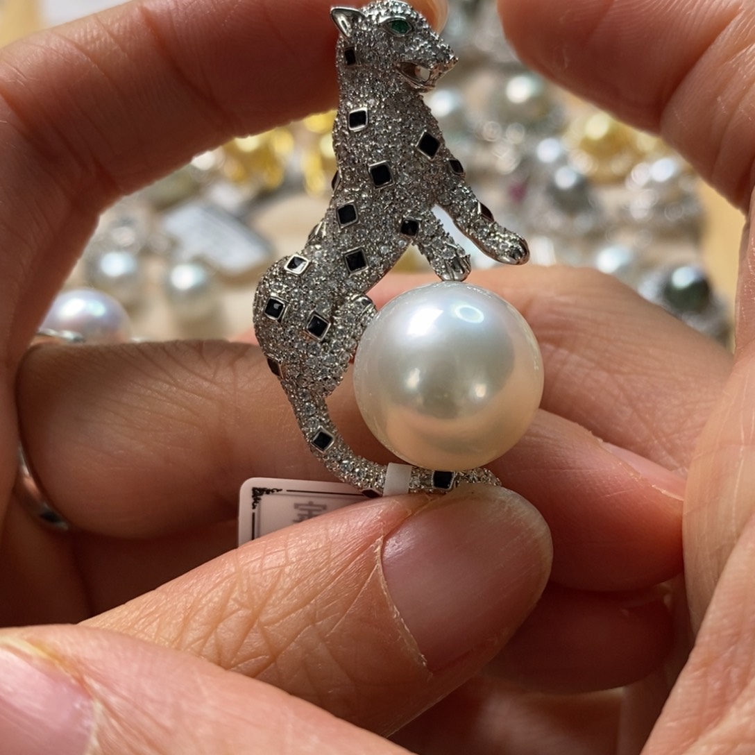 海水珍珠颈饰银S925镶嵌