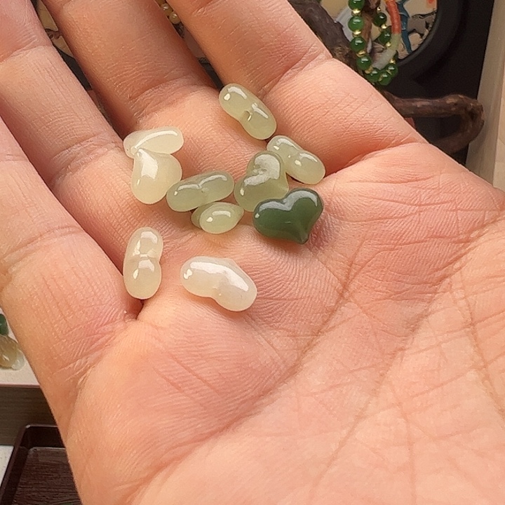 和田玉18K金镶嵌手链