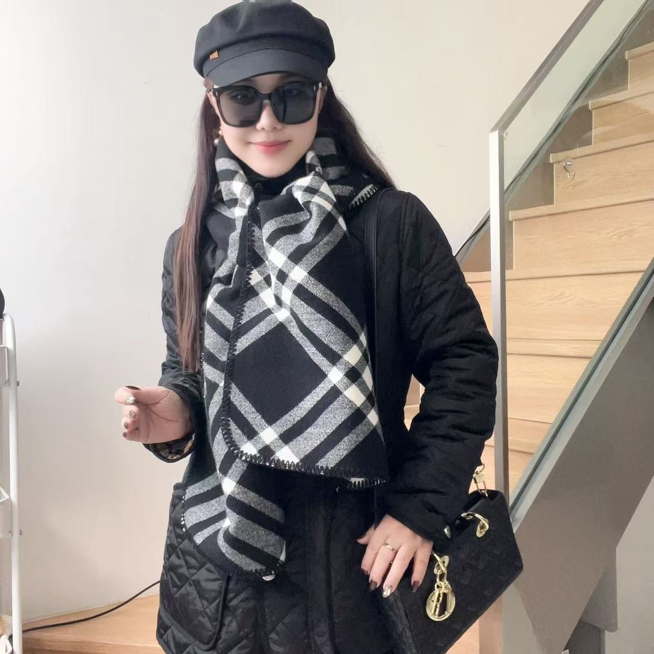 【薇姐粉丝】冬季经典时尚保暖连帽抽绳中长款棉服2348