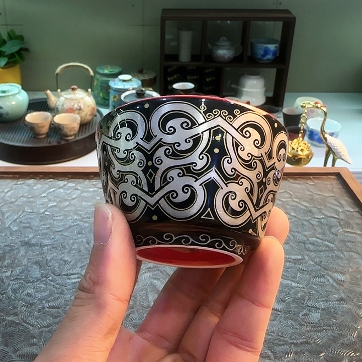 青花瓷器茶具套装茶叶罐个人杯