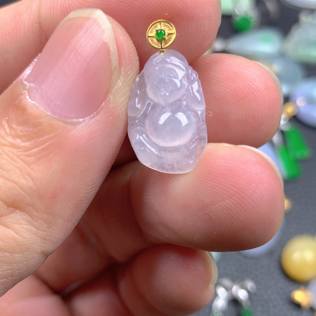 【闪购商品】翡翠18K金镶嵌颈饰翡翠